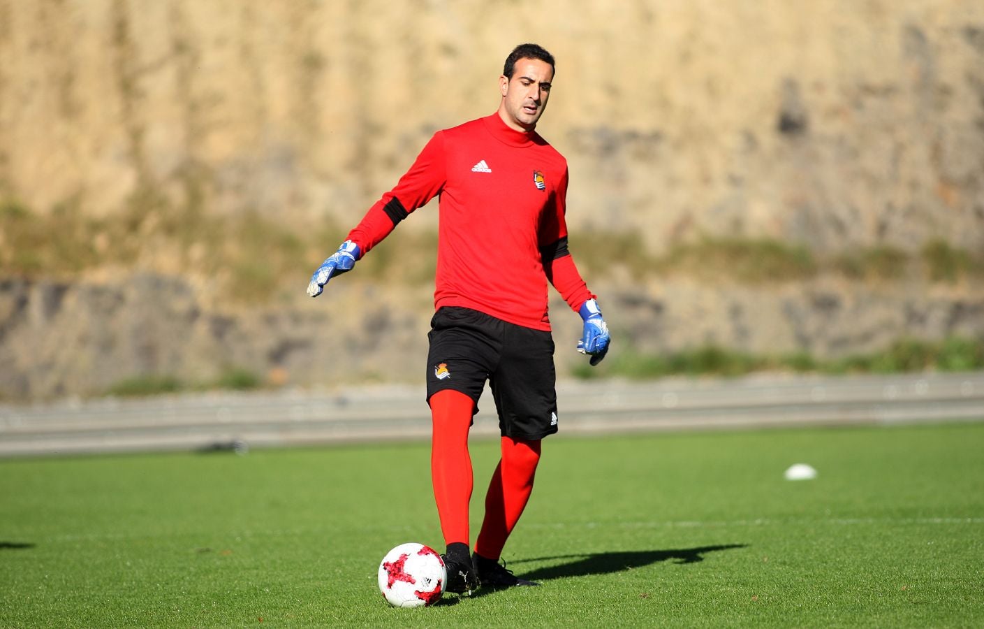 Los jugadores de la Real Sociedad se han ejercitado en Zubieta para preparar el encuentro de Copa ante el Lleida