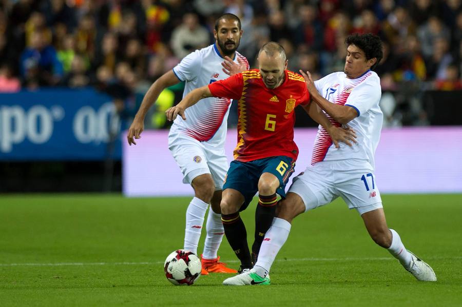 La Selección venció al combinado 'tico' por cingo goles a cero, con tantos de Jordi Alba, Morata, Silva (2) e Iniesta.