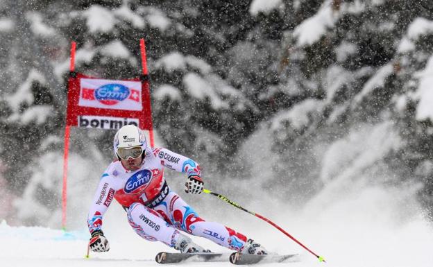 David Poisson, compitiendo en Bormio 2009. 