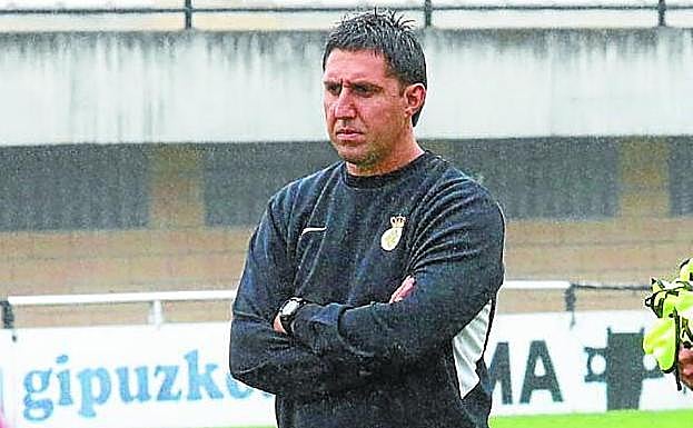 Santana, durante un entrenamiento del Real Unión. 