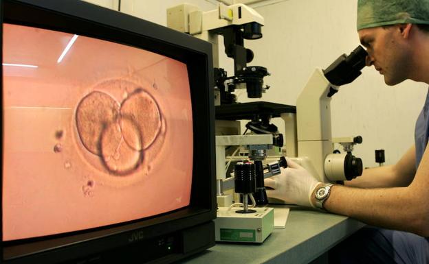 Preparación de los óvulos y el esperma para realizar un intento de inseminación artificial. 
