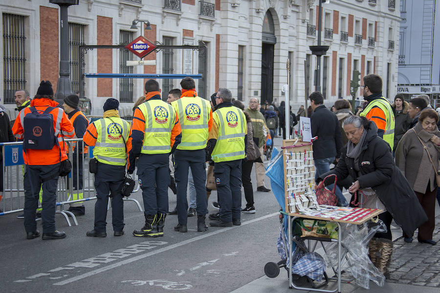 Las calles más comerciales de Madrid se preparan para ser comerciales durante los días festivos y navideños por motivos de seguridad.