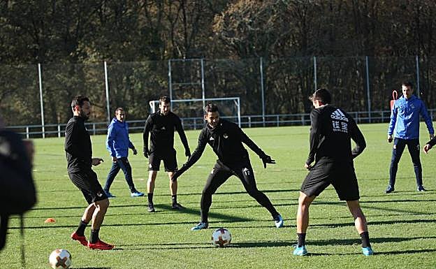 La Real Sociedad ha celebrado esta mañana el último entrenamiento antes del partido ante el Zenit