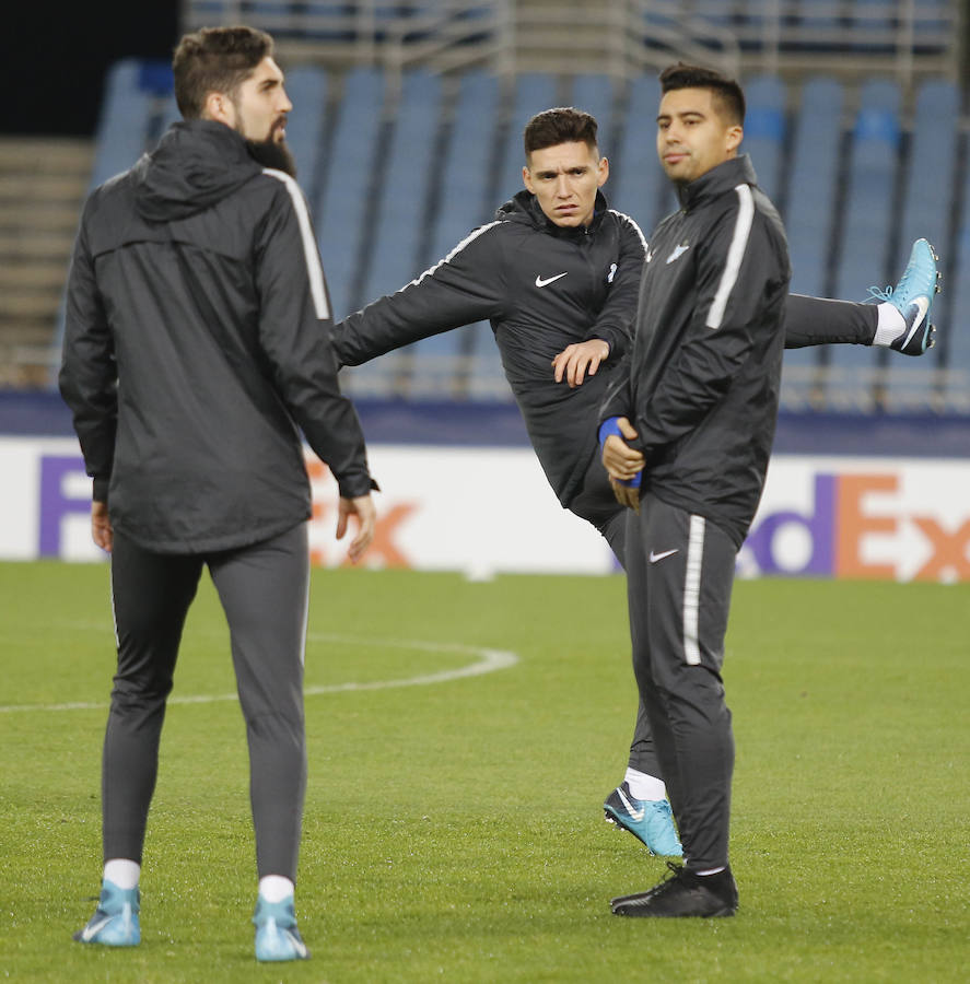 El Zenit entrena en Anoeta
