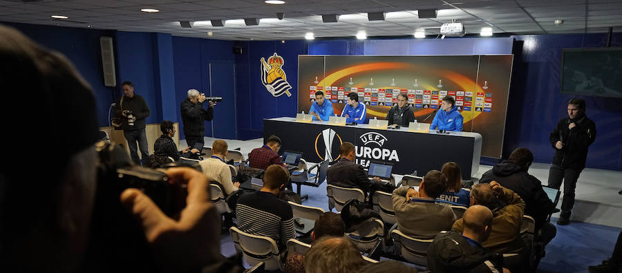 El Zenit entrena en Anoeta