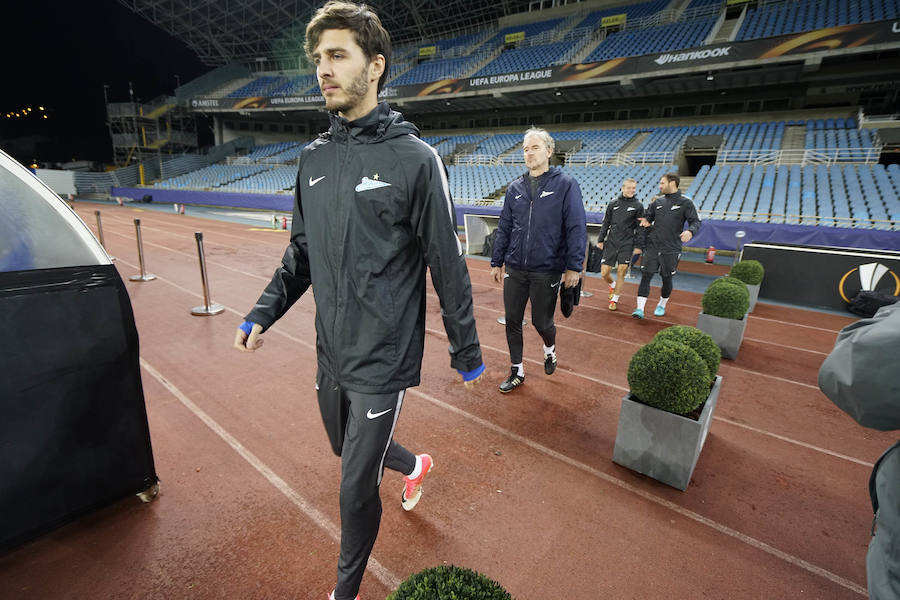El Zenit entrena en Anoeta