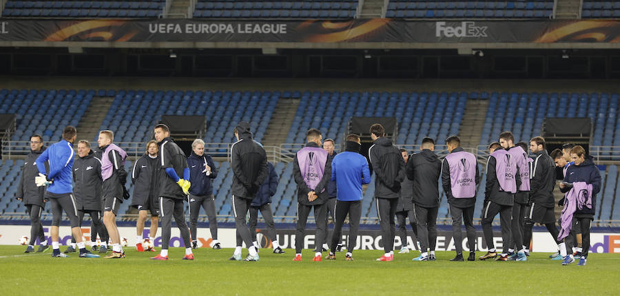 El Zenit entrena en Anoeta