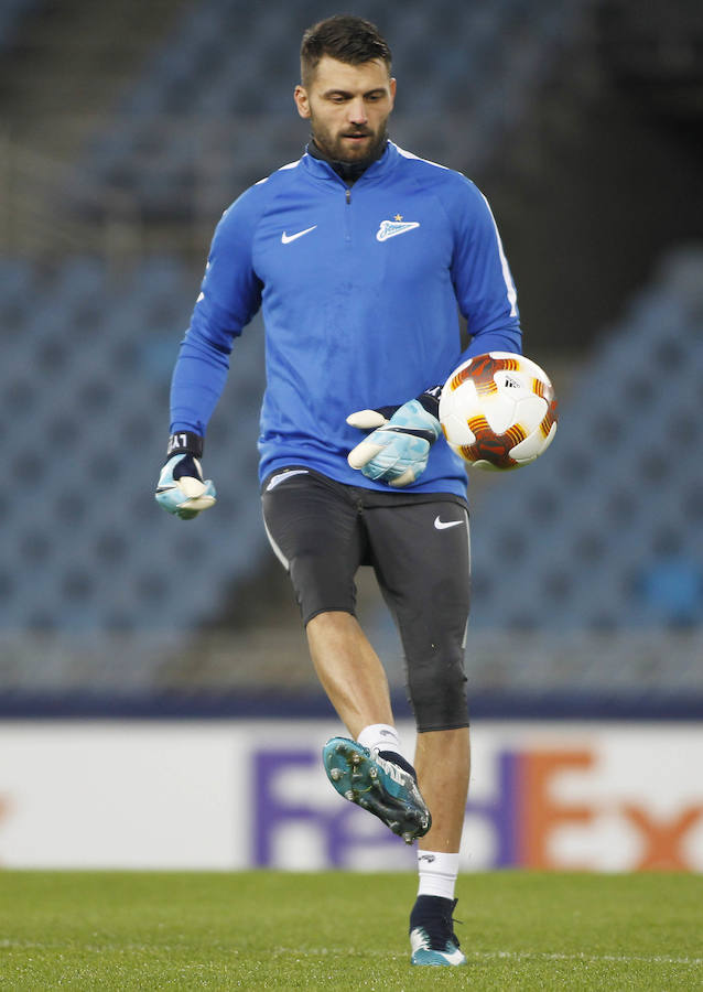 El Zenit entrena en Anoeta