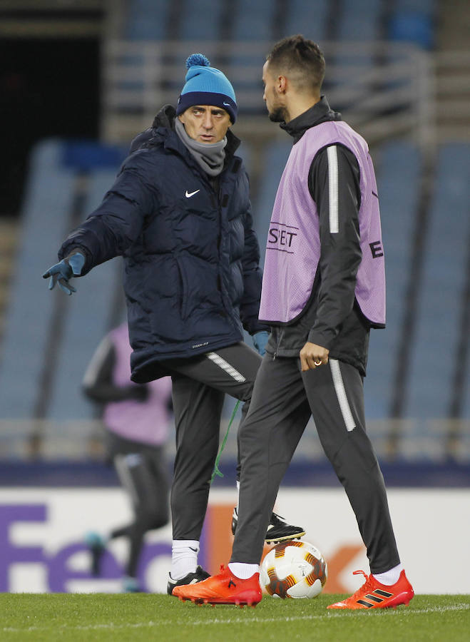 El Zenit entrena en Anoeta