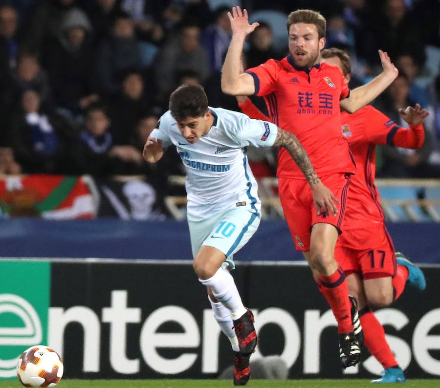 Las mejores imágenes del encuentro de Europa League entre la Real Sociedad y el Zenit en Anoeta