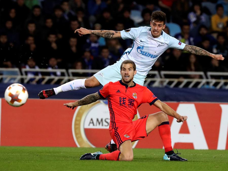 Las mejores imágenes del encuentro de Europa League entre la Real Sociedad y el Zenit en Anoeta