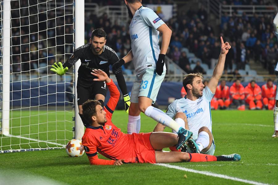 Las mejores imágenes del encuentro de Europa League entre la Real Sociedad y el Zenit en Anoeta