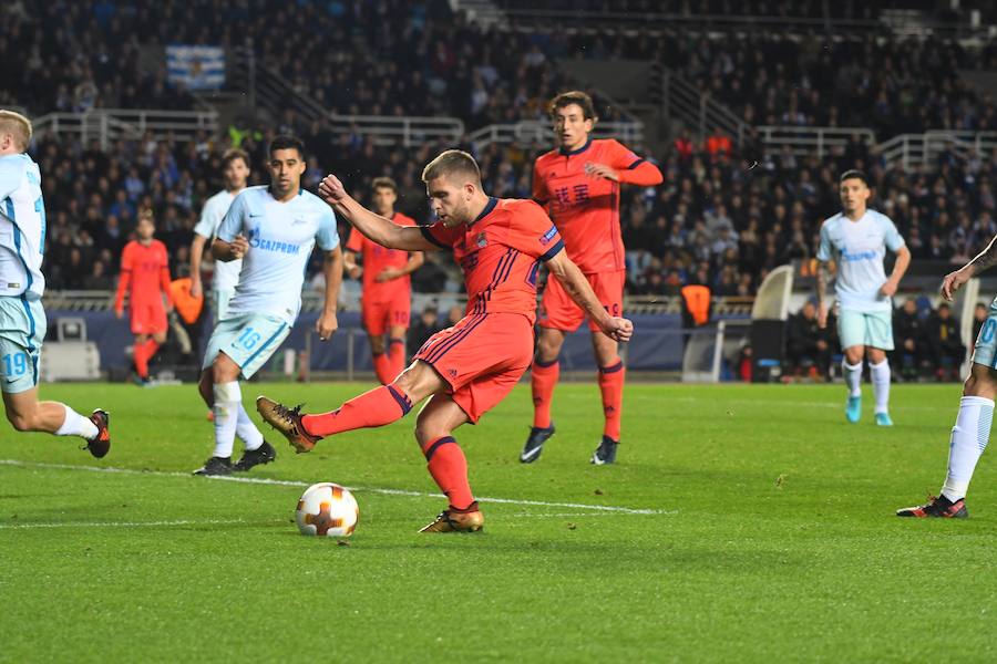Las mejores imágenes del encuentro de Europa League entre la Real Sociedad y el Zenit en Anoeta