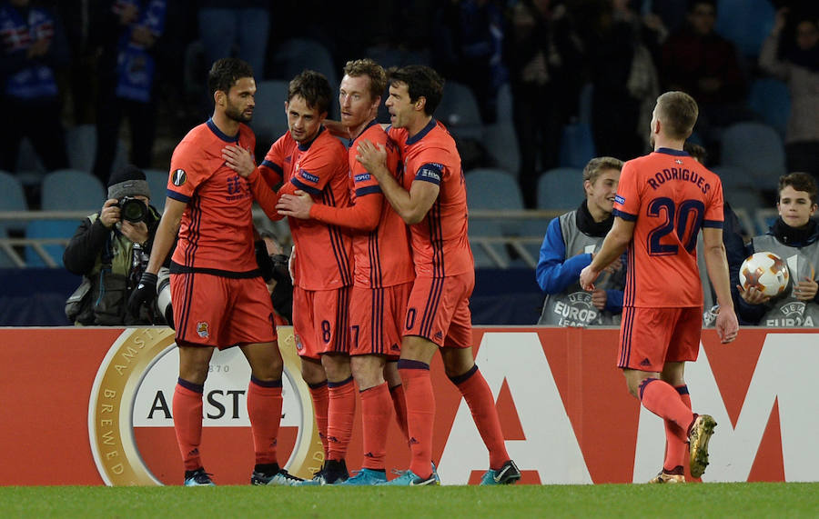 Las mejores imágenes del encuentro de Europa League entre la Real Sociedad y el Zenit en Anoeta