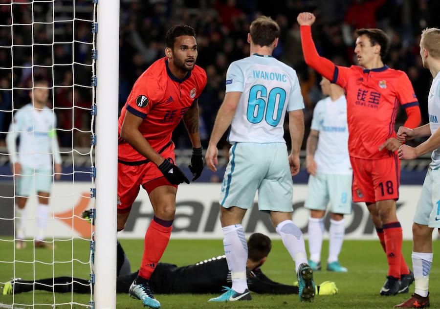 Las mejores imágenes del encuentro de Europa League entre la Real Sociedad y el Zenit en Anoeta