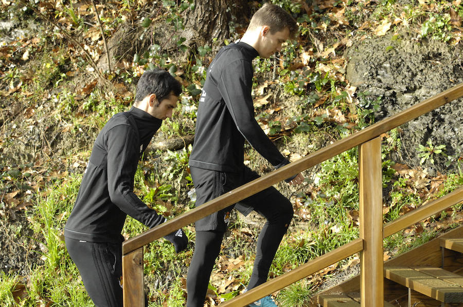 Eusebio ha citado a sus jugadores esta mañana en Zubieta para el último entrenamiento antes del debi de mañana en San Mamés contra el Athletic). 