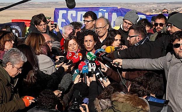 Acto de ERC a las puertas de la prisión de Estremera