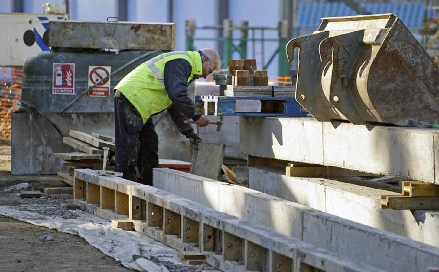 Las obras de Anoeta, a buen ritmo