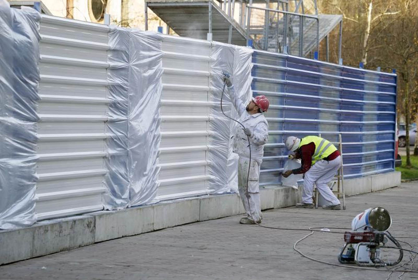 Las obras de Anoeta, a buen ritmo