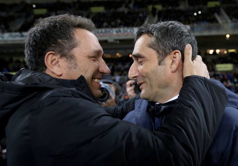 Las mejores imágenes del encuentro entre la Real Sociedad y el F.C. Barcelona en el estadio de Anoeta