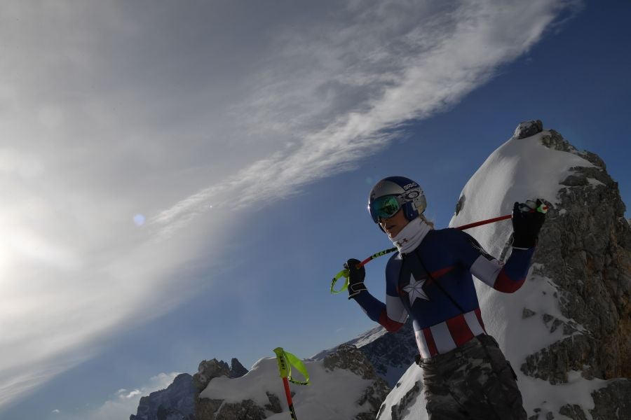 La esquiadora estadounidense entrena estos días en Cortina d'Ampezzo con la mente puesta en la celebración de los próximos Juegos Olímpicos de invierno