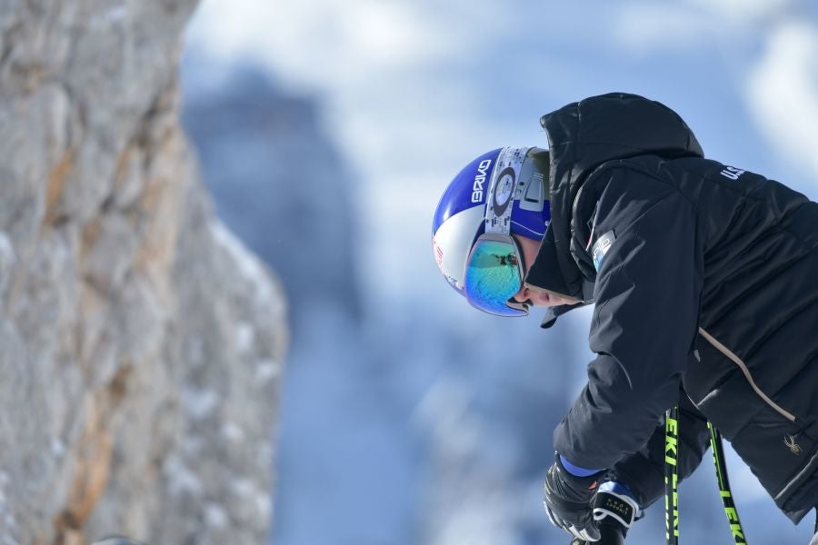 La esquiadora estadounidense entrena estos días en Cortina d'Ampezzo con la mente puesta en la celebración de los próximos Juegos Olímpicos de invierno