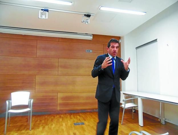 Juanjo Álvarez durante su charla del martes. 