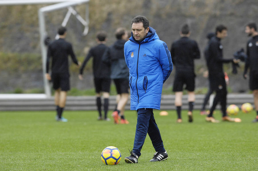 La Real ha efectuado este viernes por la mañana en Zubieta su penúltimo entrenamiento antes de enfrentarse al Celta. Mañana la plantilla se ejercitará a la misma hora y en el mismo escenario. 
