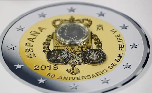 Una nueva y original moneda de 2 euros por el 50 cumpleados del Rey