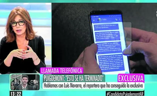 Pantallazo del programa de Telecinco durante la difusión de la noticia. 