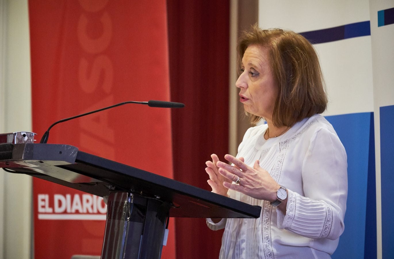 Marisa Poncela, Secretaria de Estado de Comercio, ha disertado sobre el tema 'Internacionalización y apertura de la economía vasca' en un acto organizado por EL DIARIO VASCO y el BBVA en el hotel Londres de Donostia