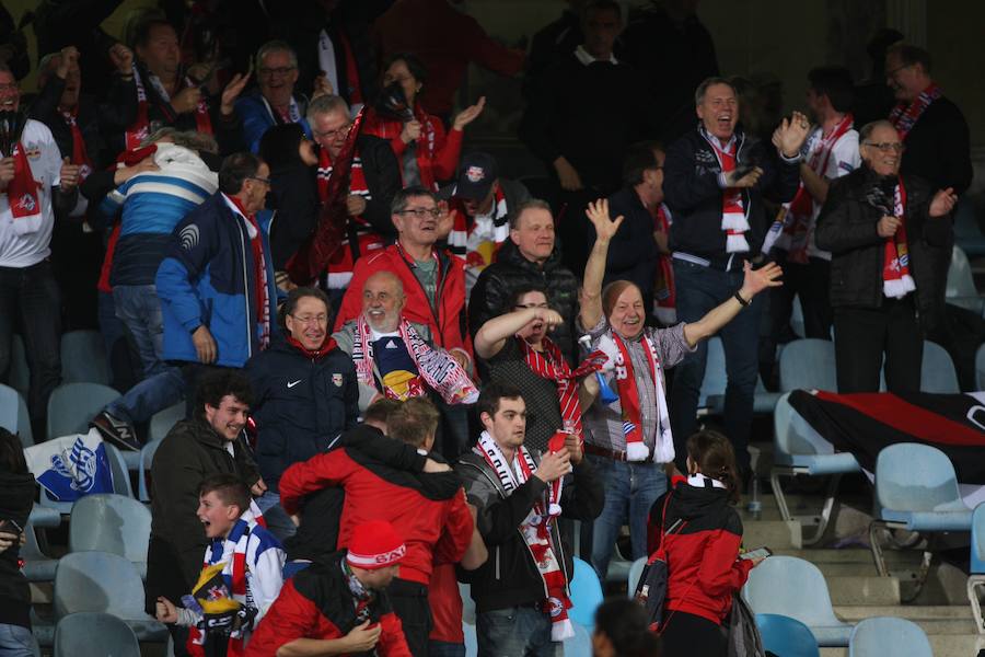 El partido entre la Real Sociedad y el Salzburgo en Anoeta, en imágenes