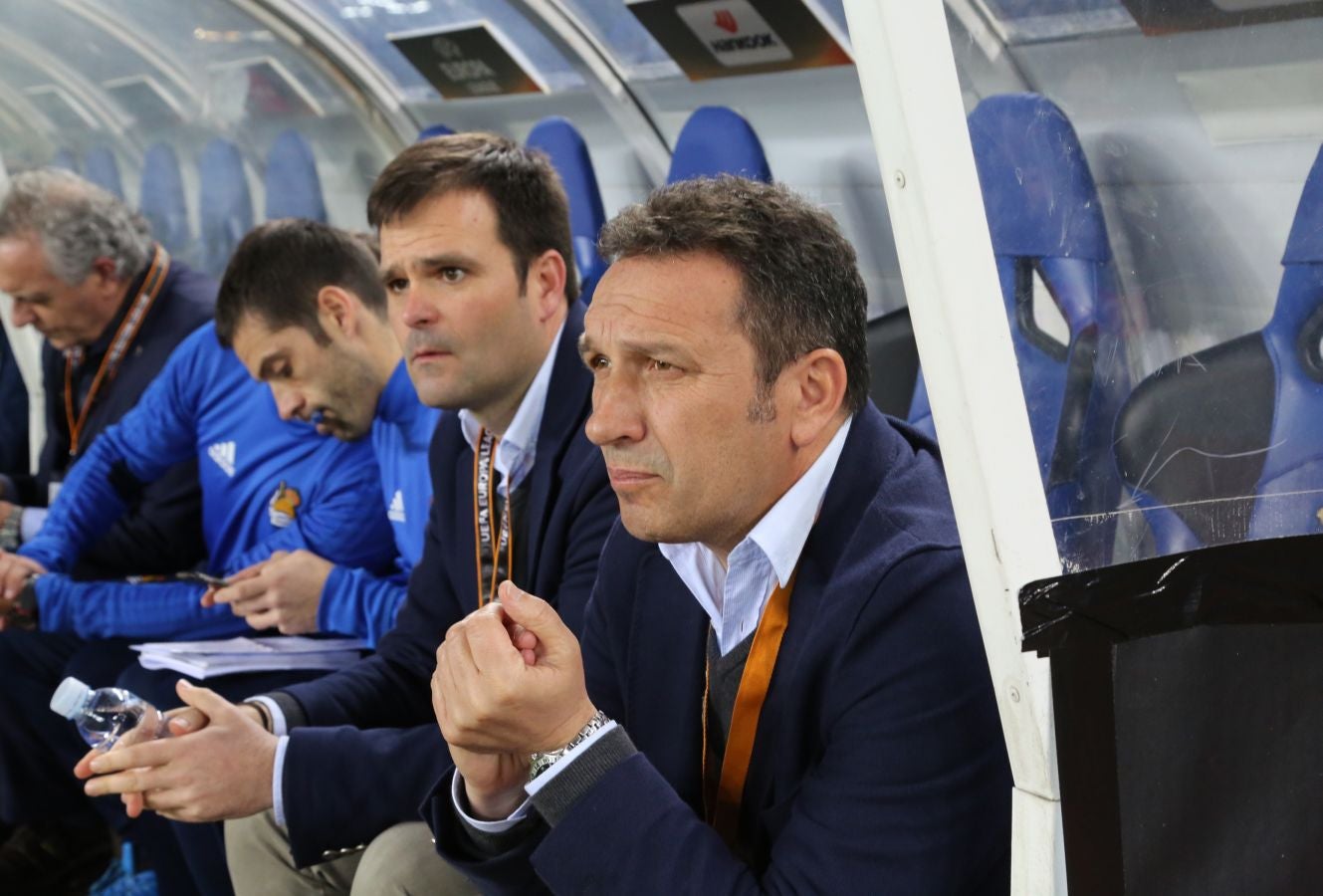 El partido entre la Real Sociedad y el Salzburgo en Anoeta, en imágenes