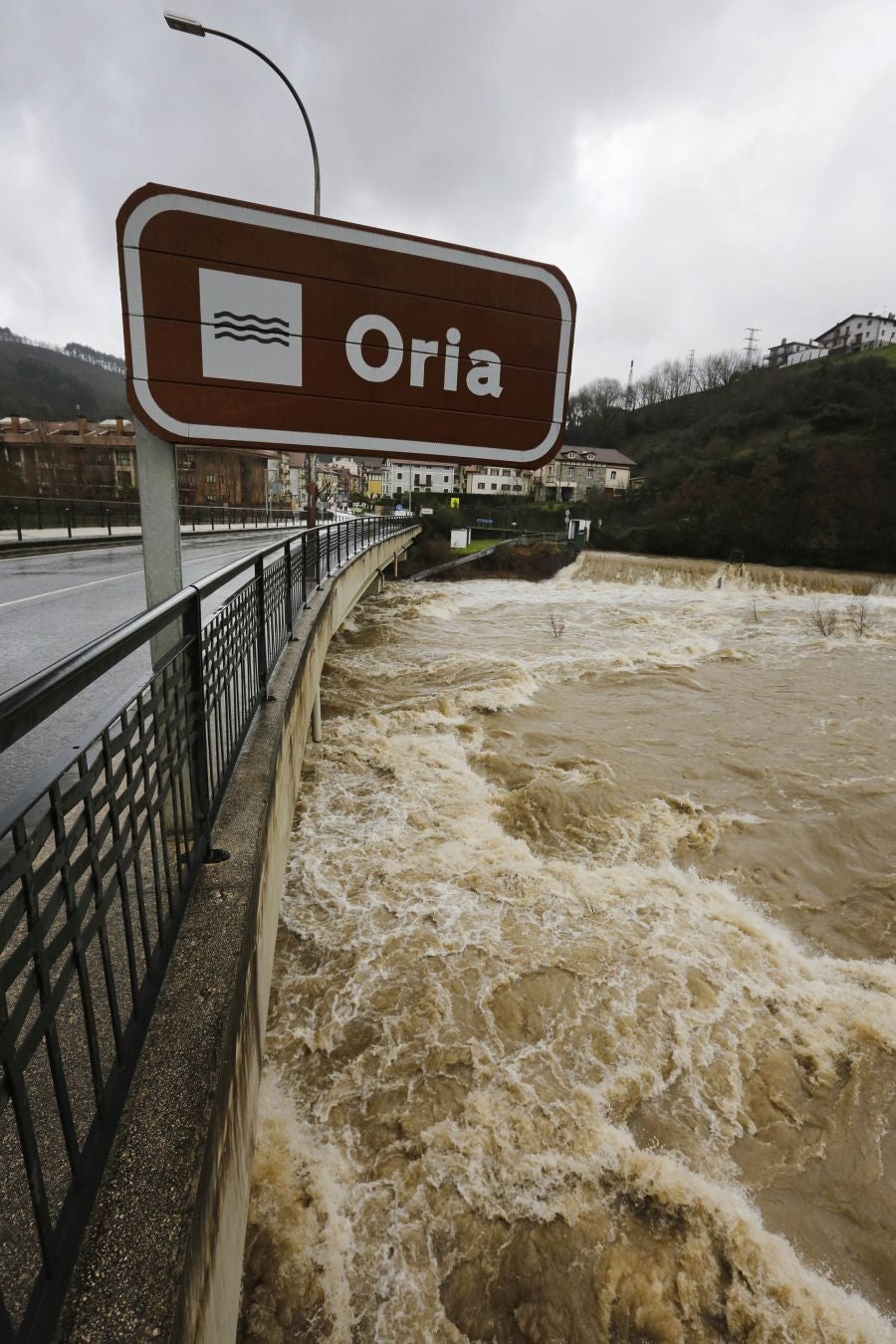 Inundaciones puntuales de los ríos guipuzcoanos tras las intensas lluvias de los últimos días. 
