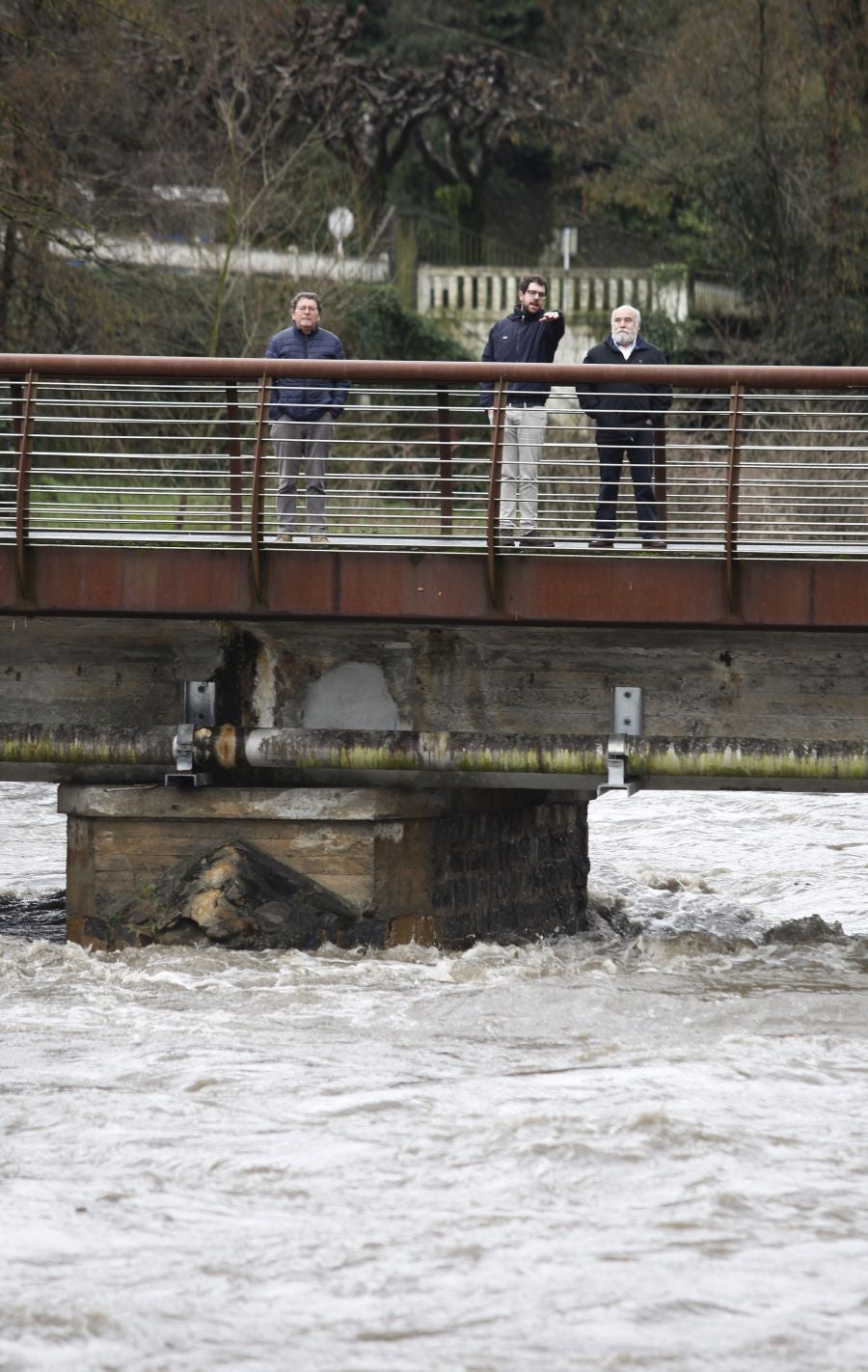 Inundaciones puntuales de los ríos guipuzcoanos tras las intensas lluvias de los últimos días. 