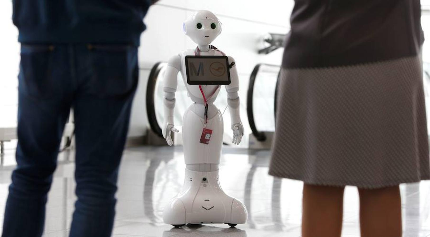 El aeropuerto de Múnich, Alemania, en colaboración con la aerolínea Lufthansa, ha instalado un humanizado con inteligencia artificial llamado Josie Pepper para dar información y responder preguntas de los pasajeros, a partir de este jueves. Este robot forma parte de fase de prueba para mostrar la aceptación por los viajeros. Pepper no solo entrega textos predefinidos, ya que gracias a la tecnología del 'Internet de las cosas' (Iot) tiene capacidad de aprendizaje y responde cada pregunta individualmente