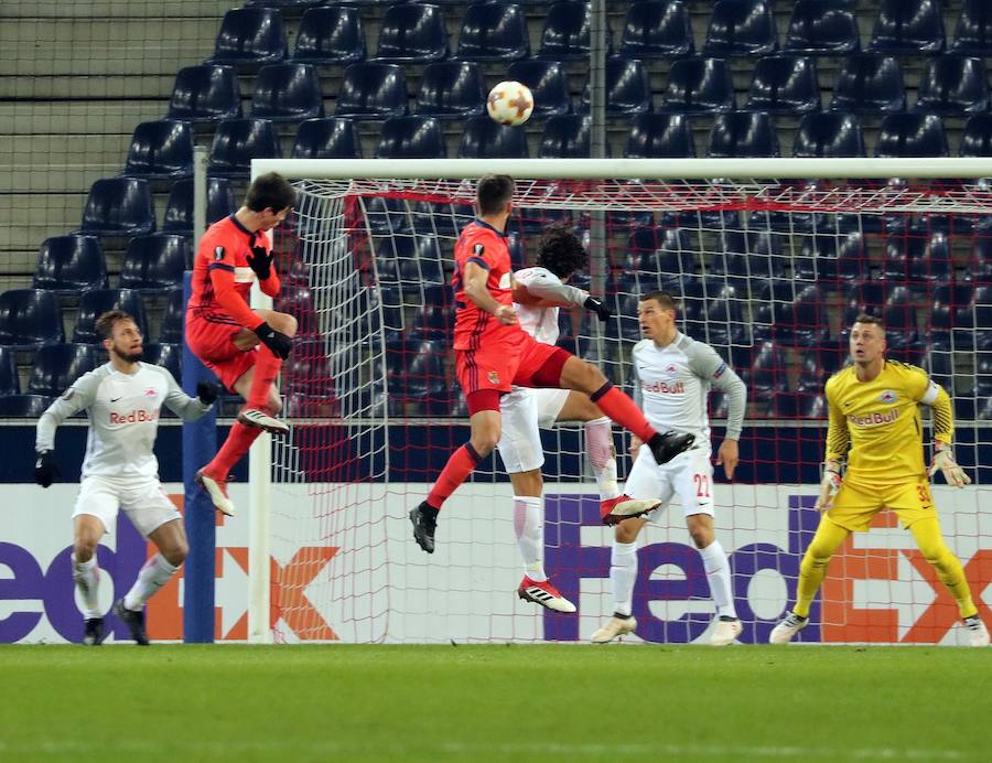 Emoción en el Salzburgo - Real Sociedad con la presencia de casi dos mil aficionados realistas en las gradas