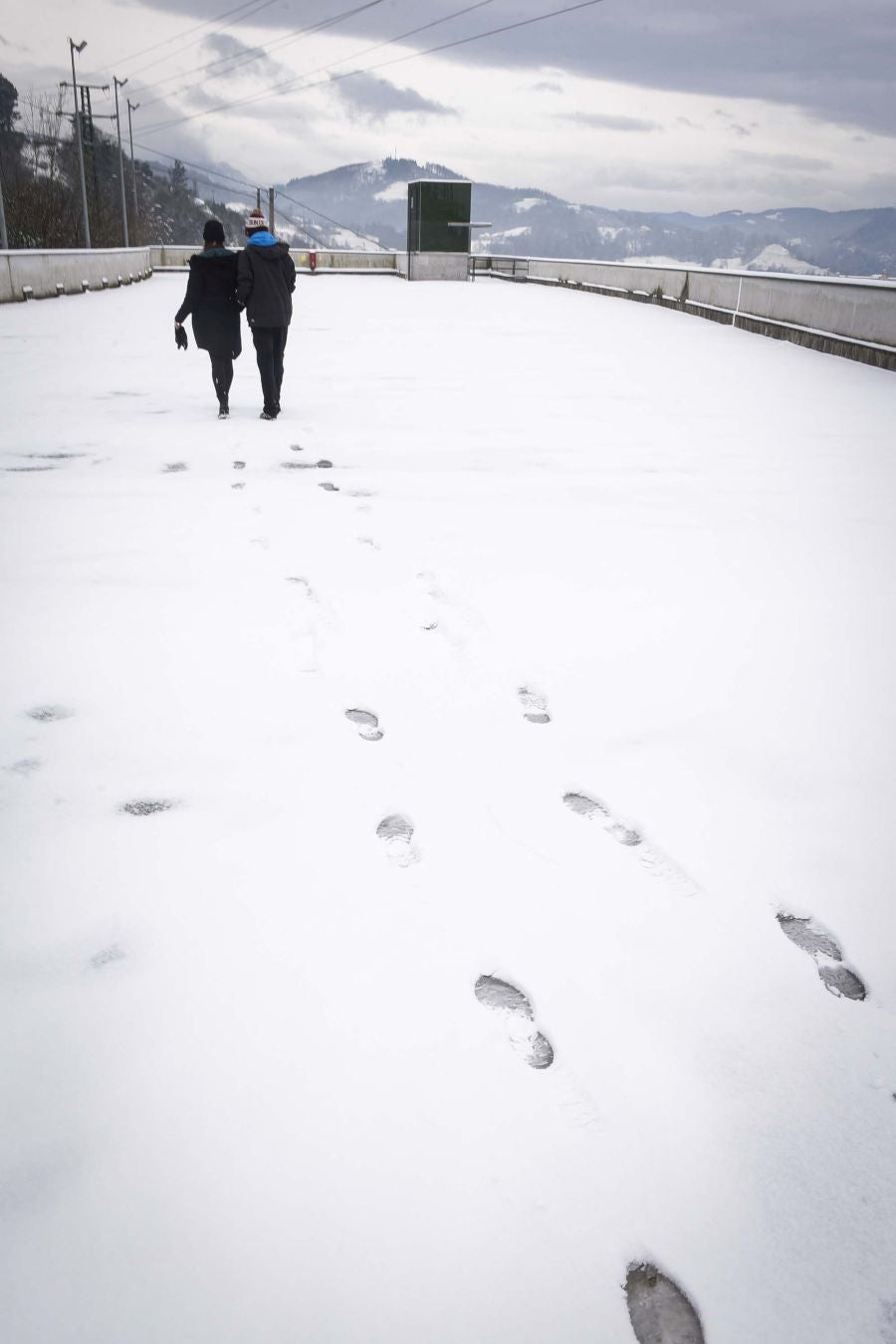 La intensa nevada ha cubierto de blanco la localidad y ha dejado estampas para el recuerdo