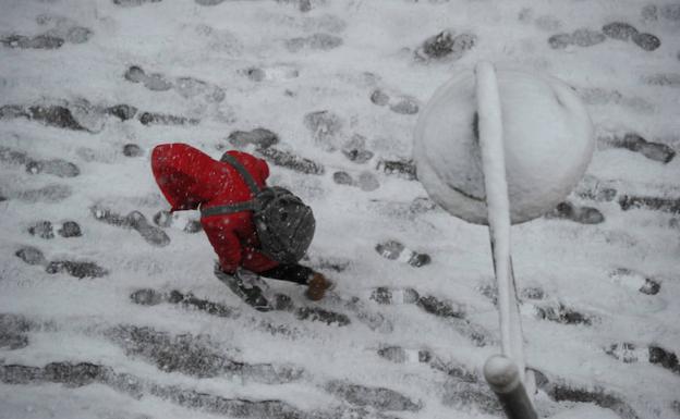 Eibar, bajo nieve