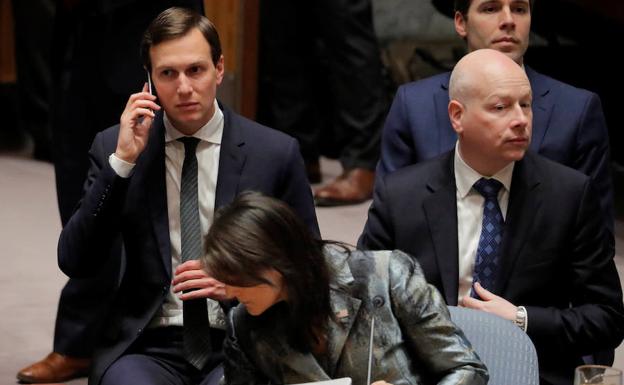 Kushner (izquierda), en una reunión de la ONU. 