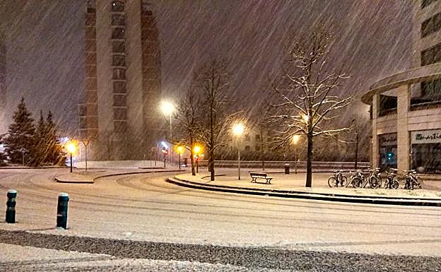 La nieve llega a la costa de Gipuzkoa