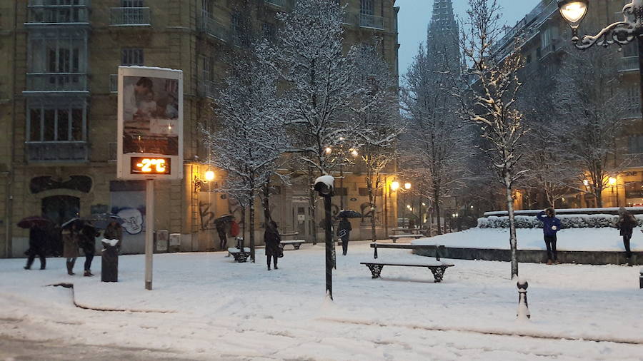 La nieve ha teñido de blanco la ciudad