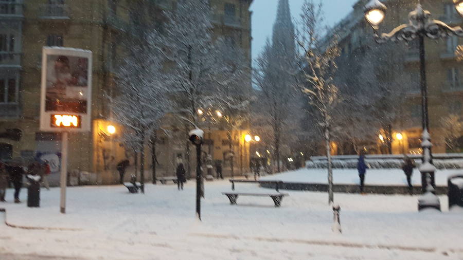La nieve ha teñido de blanco la ciudad