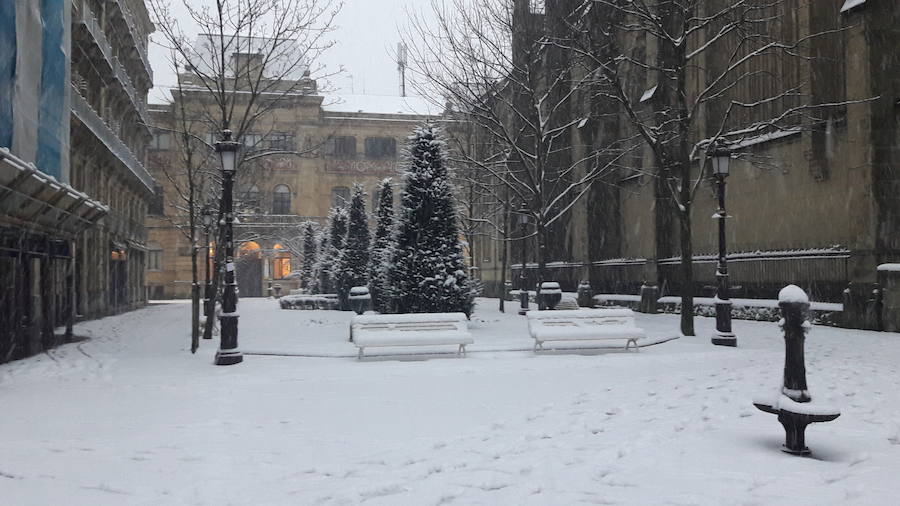 La nieve ha teñido de blanco la ciudad