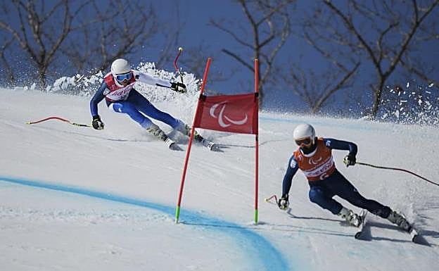 Galindo y Santana en la prueba de Supercombinada