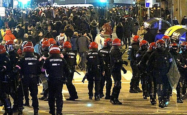 Incidentes con seguidores ultras del Spartak y miembros de Herri Norte.