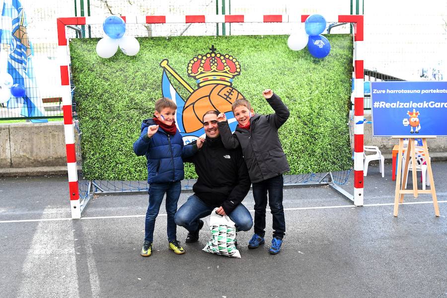 Partido bajo la lluvia en Anoeta entre la Real Sociedad y el Getafe