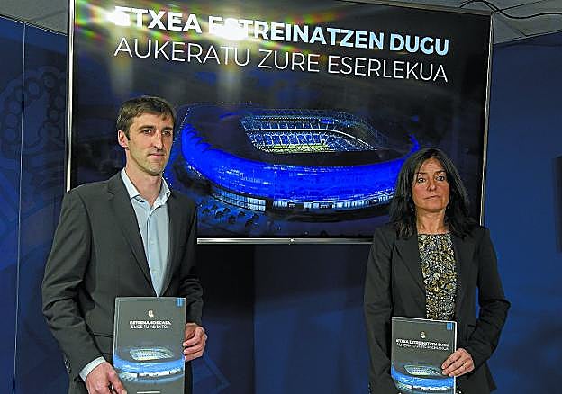 Álvarez de Eulate y Larzabal, en la presentación de la campaña que da inicio al proceso para elegir asiento en el nuevo Anoeta.