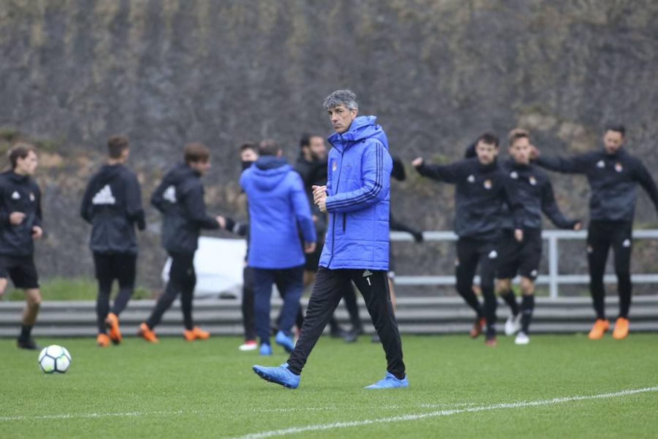 Eusebio y Loren han acudido a las instalaciones antes de la sesión para despedirse de la plantilla