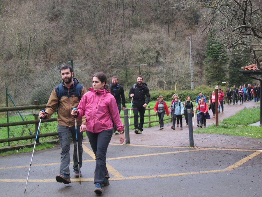 El grupo de montaña Aizkardi, de Amasa-Villabona, celebró el domingo su 50 marcha montañera con gran éxito de participación, 764 personas que desafiaron al mal tiempo con humor. De ellos 316 montañeros partieron a las siete de la mañana desde la plaza de Villabona para completar un recorrido de 43 kilómetros. A las ocho fueron 448 los que dieron comienzo a la marcha con el objetivo de hacer 22 kilómetros. El barro fue el mayor enemigo y lo positivo que la lluvia dio tregua. Gorka Zubeldia recibió el premio Shebe Peña.